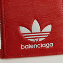 BALENCIAGA adidas Collaboration Fragment Case Leather Red 721894 Auth SW2295M-15