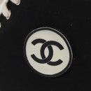 CHANEL High Cut Sneakers Canvas Black White A01852 CC Auth SW2298A-30