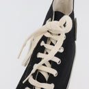 CHANEL High Cut Sneakers Canvas Black White A01852 CC Auth SW2298A-32