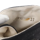 CHANEL High Cut Sneakers Canvas Black White A01852 CC Auth SW2298A-34