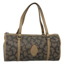 SAINT LAURENT Hand Bag Embossed Leather Gray Auth sw230-1
