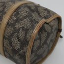 SAINT LAURENT Hand Bag Embossed Leather Gray Auth sw230-15