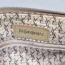 SAINT LAURENT Hand Bag Embossed Leather Gray Auth sw230-17