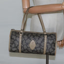 SAINT LAURENT Hand Bag Embossed Leather Gray Auth sw230-20