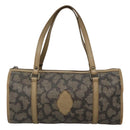 SAINT LAURENT Hand Bag Embossed Leather Gray Auth sw230-13