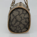 SAINT LAURENT Hand Bag Embossed Leather Gray Auth sw230-4