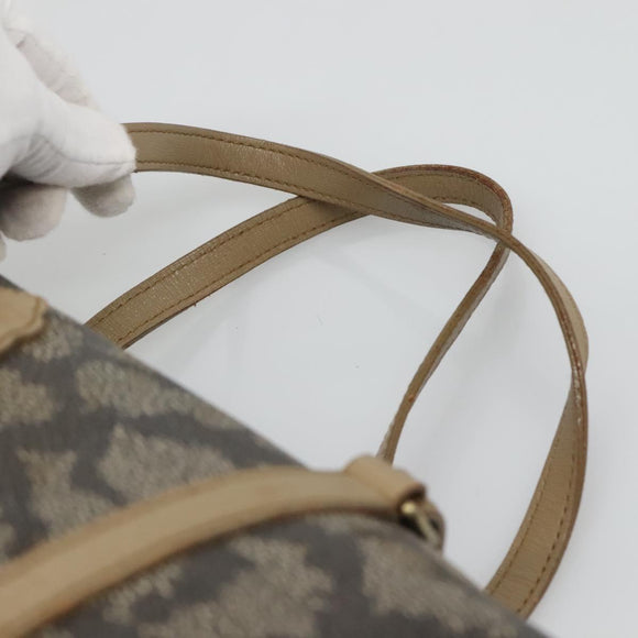 SAINT LAURENT Hand Bag Embossed Leather Gray Auth sw230