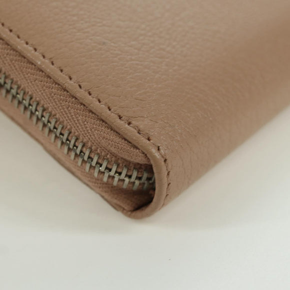 BALENCIAGA Continental Long Wallet Leather Pink Silver 390187 Auth SW2300M