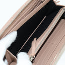 BALENCIAGA Continental Long Wallet Leather Pink Silver 390187 Auth SW2300M-23