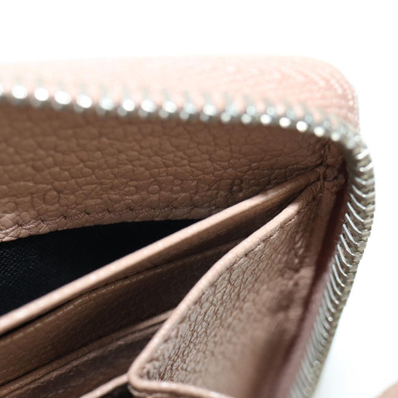 BALENCIAGA Continental Long Wallet Leather Pink Silver 390187 Auth SW2300M