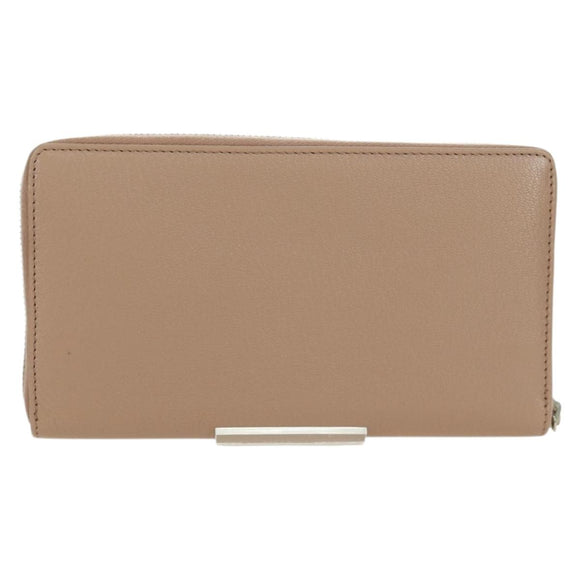 BALENCIAGA Continental Long Wallet Leather Pink Silver 390187 Auth SW2300M