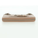 BALENCIAGA Continental Long Wallet Leather Pink Silver 390187 Auth SW2300M-5