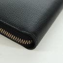 BALENCIAGA Neo Classic Continental Wallet Leather Black Gold 640115 Auth SW2301M-15