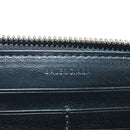 BALENCIAGA Neo Classic Continental Wallet Leather Black Gold 640115 Auth SW2301M-18