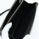 BALENCIAGA Neo Classic Continental Wallet Leather Black Gold 640115 Auth SW2301M-22