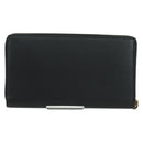BALENCIAGA Neo Classic Continental Wallet Leather Black Gold 640115 Auth SW2301M-2