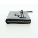 BALENCIAGA Neo Classic Continental Wallet Leather Black Gold 640115 Auth SW2301M-4