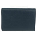 BALENCIAGA Classic Mini Trifold Wallet Lammleder Navy Gold 477455 Auth SW2303M-2