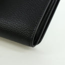 BALENCIAGA Trifold Wallet Leather Black Gold 655743 Auth SW2304M-16