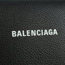 BALENCIAGA Trifold Wallet Leather Black Gold 655743 Auth SW2304M-17