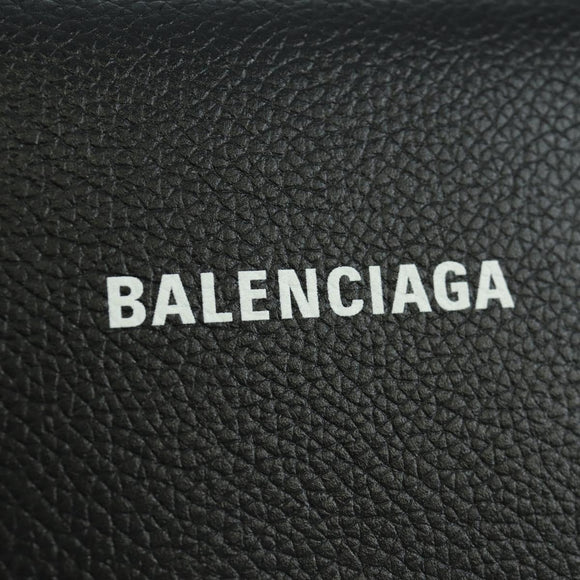 BALENCIAGA Trifold Wallet Leather Black Gold 655743 Auth SW2304M