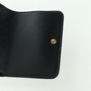 BALENCIAGA Trifold Wallet Leather Black Gold 655743 Auth SW2304M-20