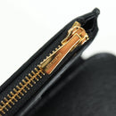 BALENCIAGA Trifold Wallet Leather Black Gold 655743 Auth SW2304M-23