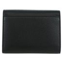 BALENCIAGA Trifold Wallet Leather Black Gold 655743 Auth SW2304M-2
