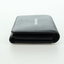 BALENCIAGA Trifold Wallet Leather Black Gold 655743 Auth SW2304M-4
