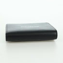 BALENCIAGA Trifold Wallet Leather Black Gold 655743 Auth SW2304M-5