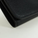 BALENCIAGA Trifold Wallet Leather Black Gold 655743 Auth SW2304M-7