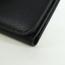 BALENCIAGA Trifold Wallet Leather Black Gold 655743 Auth SW2304M-14