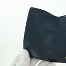 BALENCIAGA Classic Mini Trifold Wallet Lamb Skin Navy Gold 477455 Auth SW2305M-19