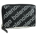 BALENCIAGA Coin Purse Leather Black 616911 Auth SW2306M-1