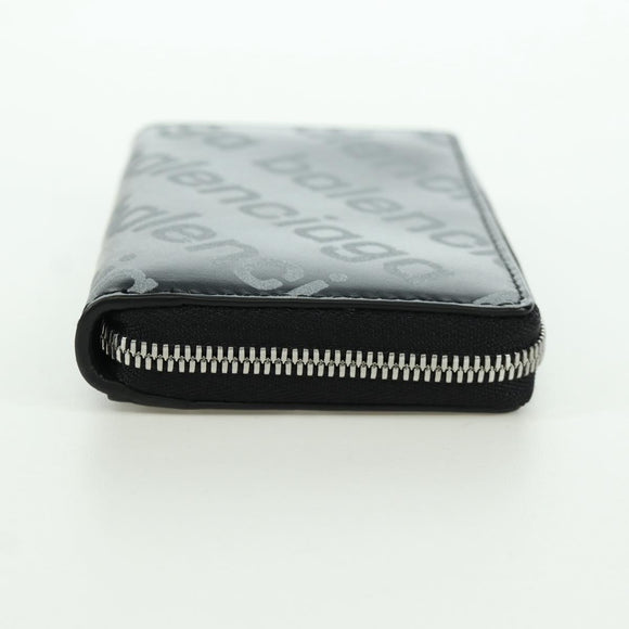 BALENCIAGA Coin Purse Leather Black 616911 Auth SW2306M
