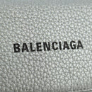 BALENCIAGA Trifold Wallet Leather Silver 593813 Auth SW2307M-17