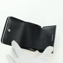BALENCIAGA Trifold Wallet Leather Silver 593813 Auth SW2307M-9