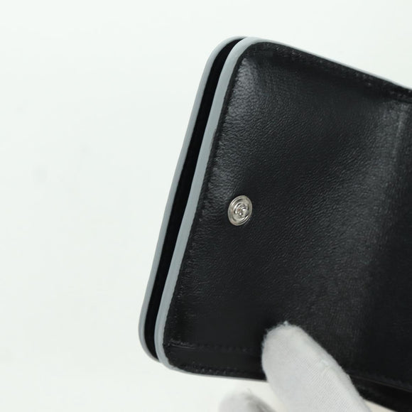 BALENCIAGA Trifold Wallet Leather Silver 593813 Auth SW2307M
