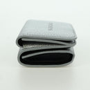 BALENCIAGA Trifold Wallet Leather Silver 593813 Auth SW2307M-3