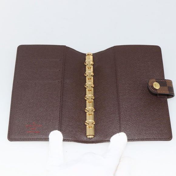 LOUIS VUITTON Damier Ebene Agenda PM Day Planner Cover R20700 LV Auth SW2309A