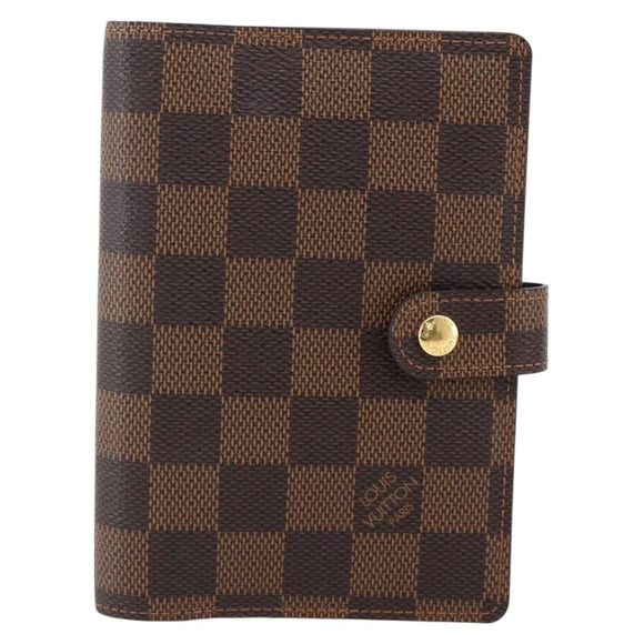 LOUIS VUITTON Damier Ebene Agenda PM Day Planner Cover R20700 LV Auth SW2309A