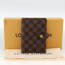 LOUIS VUITTON Damier Ebene Agenda PM Day Planner Cover R20700 LV Auth SW2309A-23