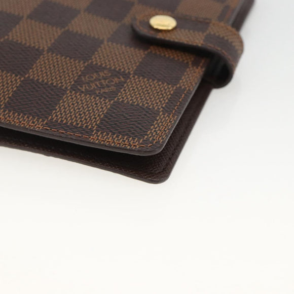 LOUIS VUITTON Damier Ebene Agenda PM Day Planner Cover R20700 LV Auth SW2309A