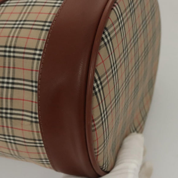 Burberrys Nova Check Shoulder Bag Canvas Beige Auth sw231