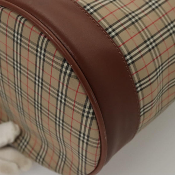 Burberrys Nova Check Shoulder Bag Canvas Beige Auth sw231