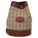 Burberrys Nova Check Shoulder Bag Canvas Beige Auth sw231-13