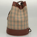 Burberrys Nova Check Shoulder Bag Canvas Beige Auth sw231-3