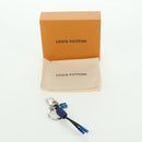 LOUIS VUITTON Porte Cles Knot Lock Charm Leather Blue M61713 LV Auth SW2312M-12