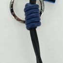 LOUIS VUITTON Porte Cles Knot Lock Charm Leather Blue M61713 LV Auth SW2312M-4