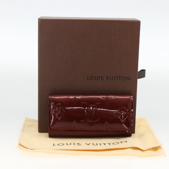 LOUIS VUITTON Vernis Multicles 4 Key Case Rouge Favist M91542 LV Auth SW2314A